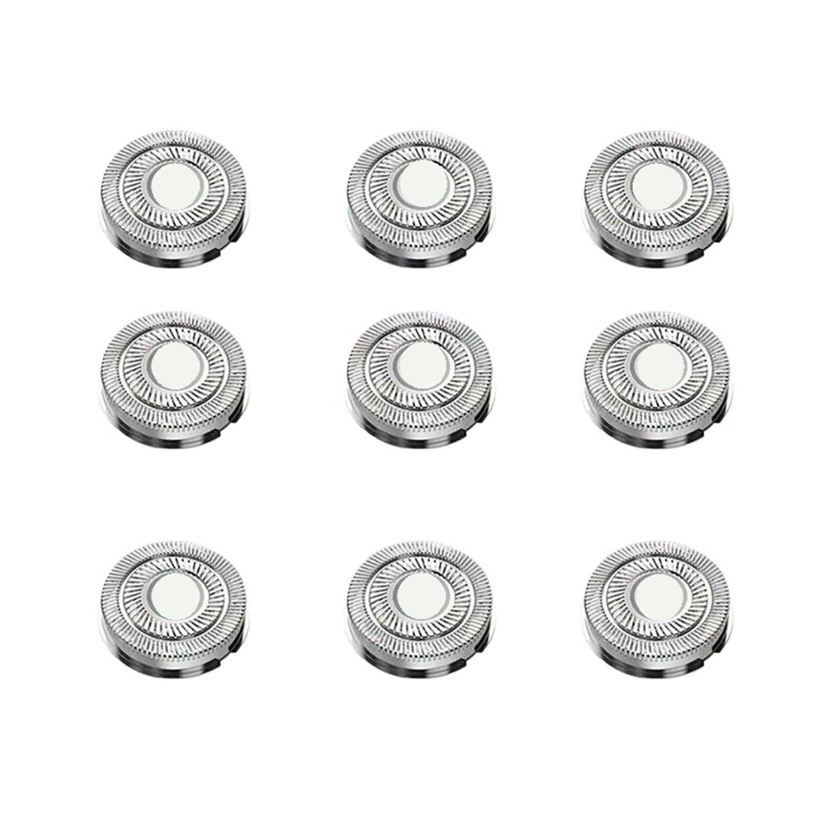 Lame di ricambio per rasoio elettrico, rete rimovibile | Per rasoi a 3 lame, acciaio inox, disponibile in 3/6/9 pezzi(Black)