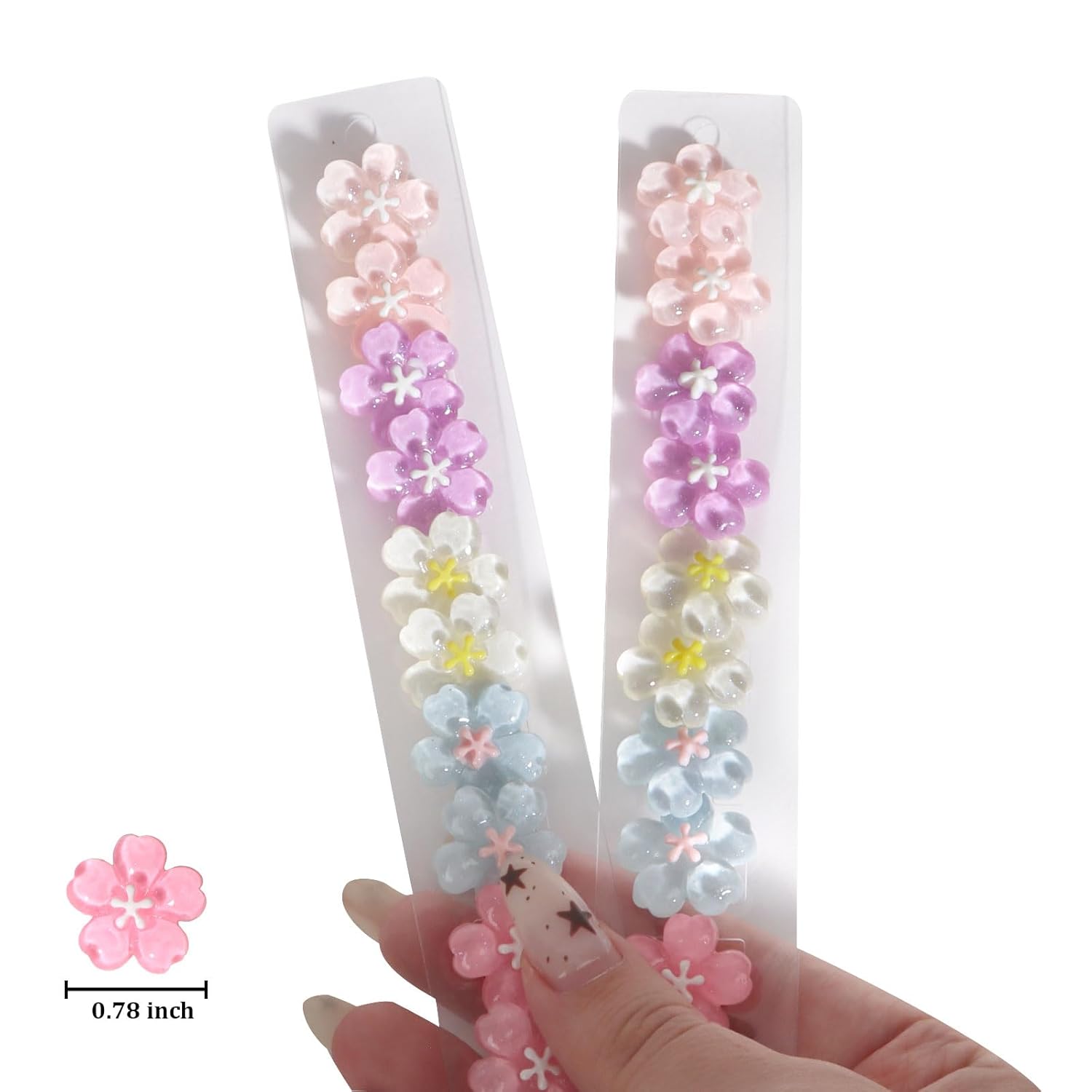 YISSION 20PCS Mini Cherry Blossom Hair Clips for Women & Girls, Colorful Floral Hair Barrettes, Cute Hair Accessories for Daily Styling, Party & Gift - Image 6