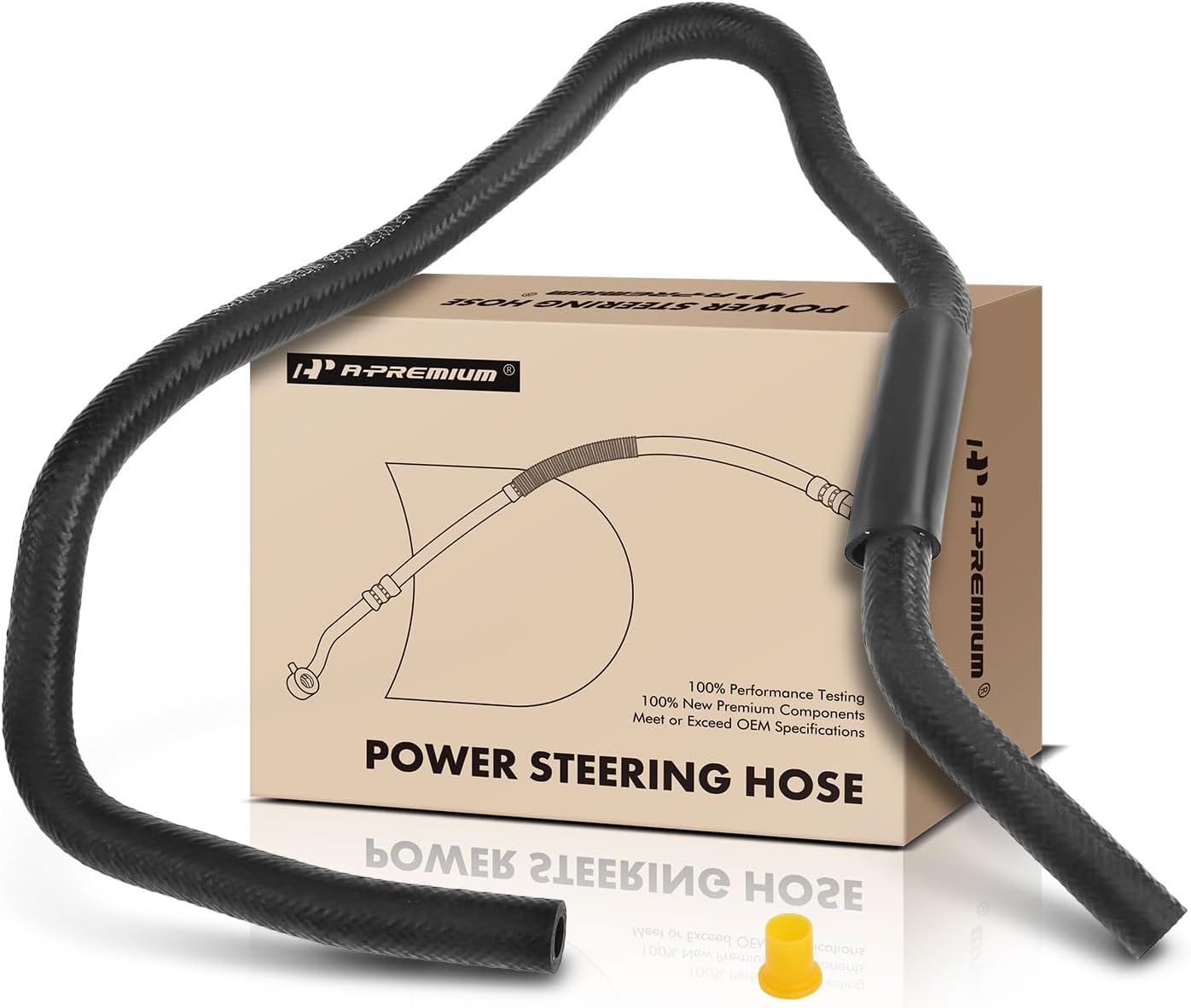 A-Premium Power Steering Return Line Hose Assembly Compatible with Acura MDX 2003-2006 & Honda Pilot 2005-2008, Ridgeline 2006-2014, 3.5L, Pipe To Pipe