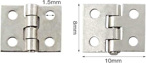 Miniatura 10 de Honbay Bisagras de casa de muñecas en miniatura, joyero, accesorios de hardware pequeño con 200 tornillos (dorado)