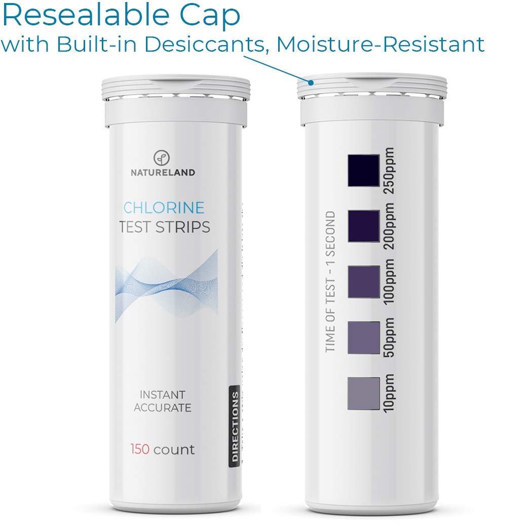 [150 Strips] Restaurant Chlorine Test Paper, 10-250 ppm (Value Pack) Instant Result in 1 Second (150) thumbnail