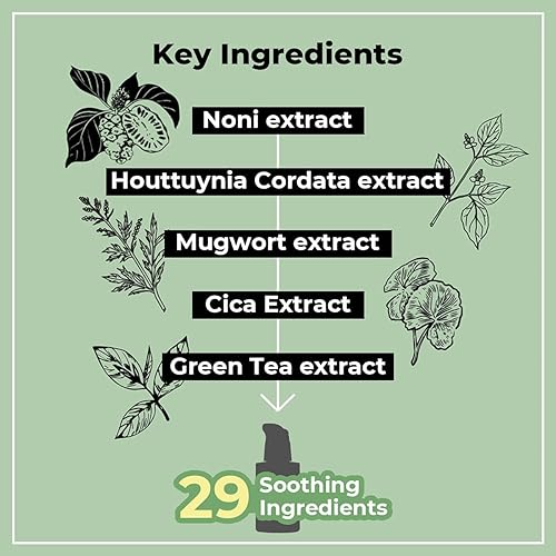 Miniatura 5 de numbuzin Suero No.7 | Suero calmante verde suave | Gel verde calmante para piel propensa al acné, enrojecimiento sensible, centella asiática, té