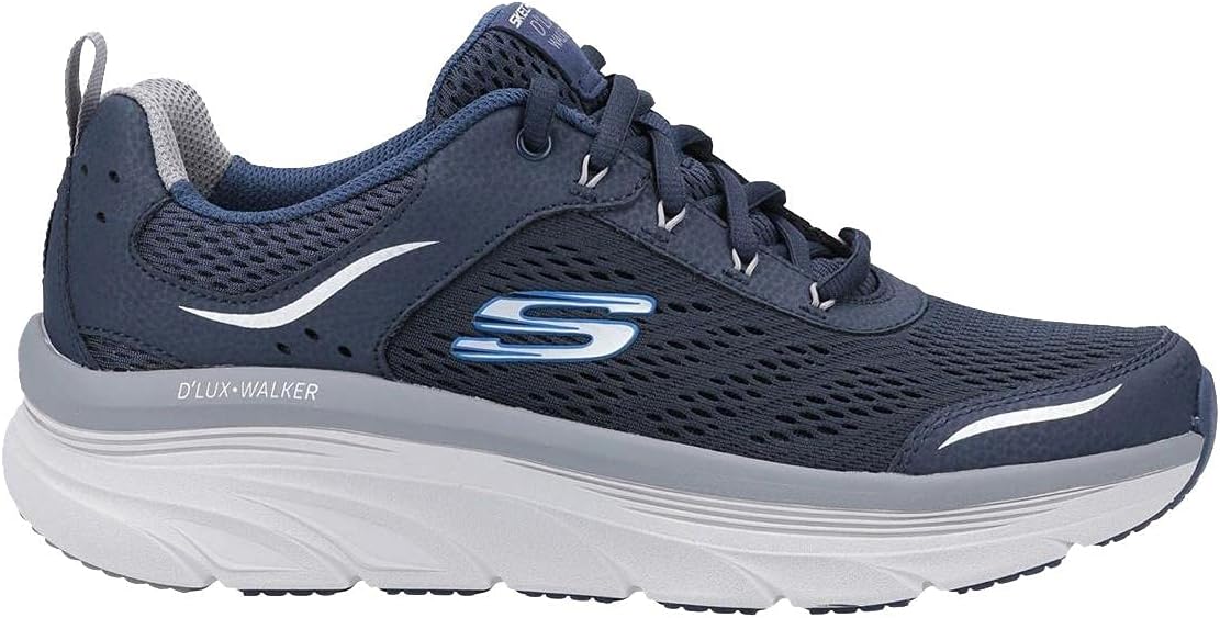 Skechers Men's D'lux Walker Oxford 12 X-Wide Navy/Gray