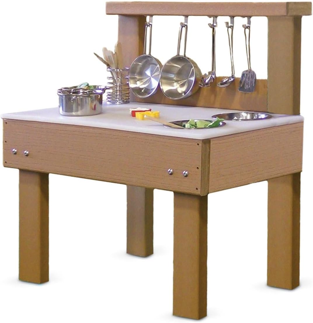 Kids' Station Indoor/Outdoor Toddler MUD Kitchen with Utensils