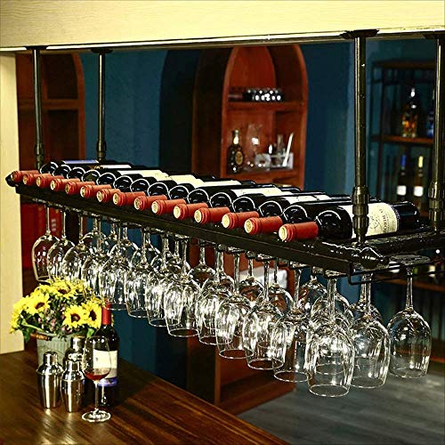 Porte-vin mural rustique de plafond pour libérer vos comptoirs encombrés - 5