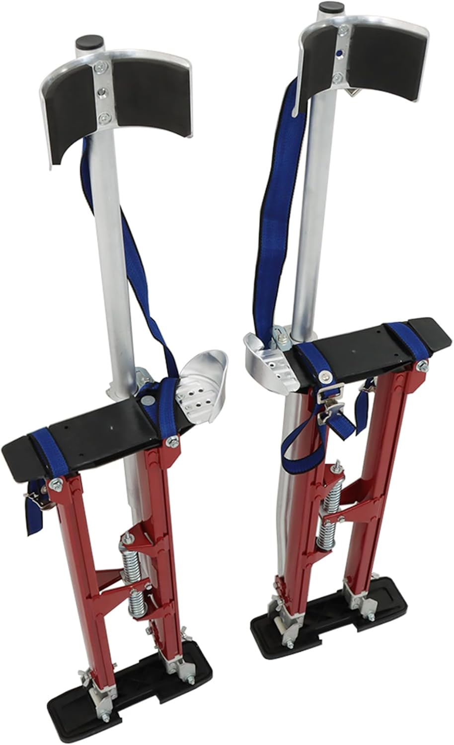 24-40inchs Adjustable Drywall Aluminum Stilts Red for Tree Building House Renovation