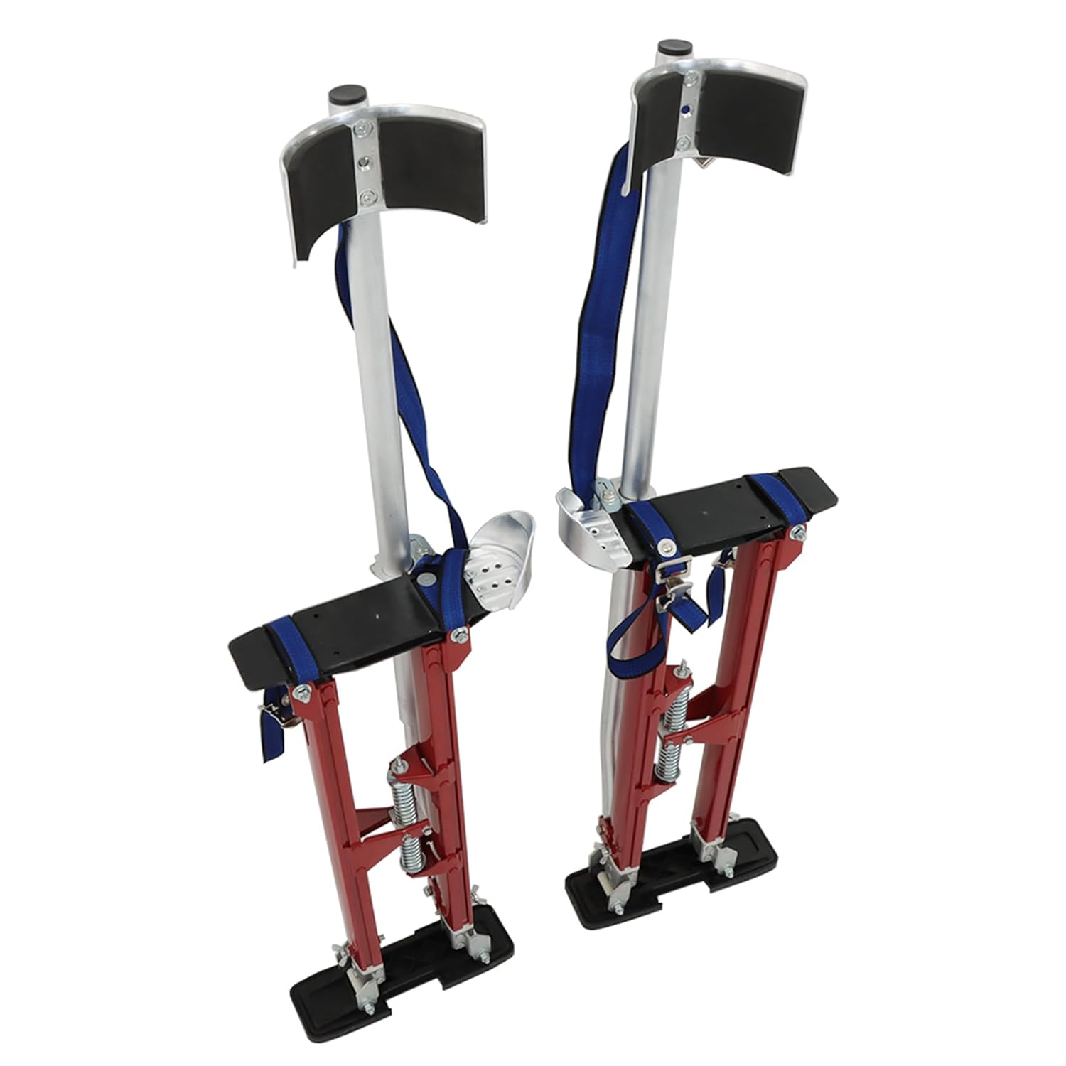 24-40inchs Adjustable Drywall Aluminum Stilts Red for Painting Tree Building House Renovation