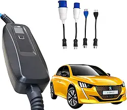 Carregador Portátil para Carro Peugeot E-208 GT 7.2 kW T2 ATM Ultraflex