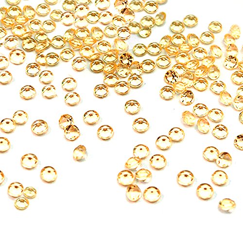 1000 Acrylic Crystal Diamond Confetti Table Scatters Clear Vase Fillers Gemstone Selection of 4.5mm 6mm 8mm 10mm (4.5mm, Gold)