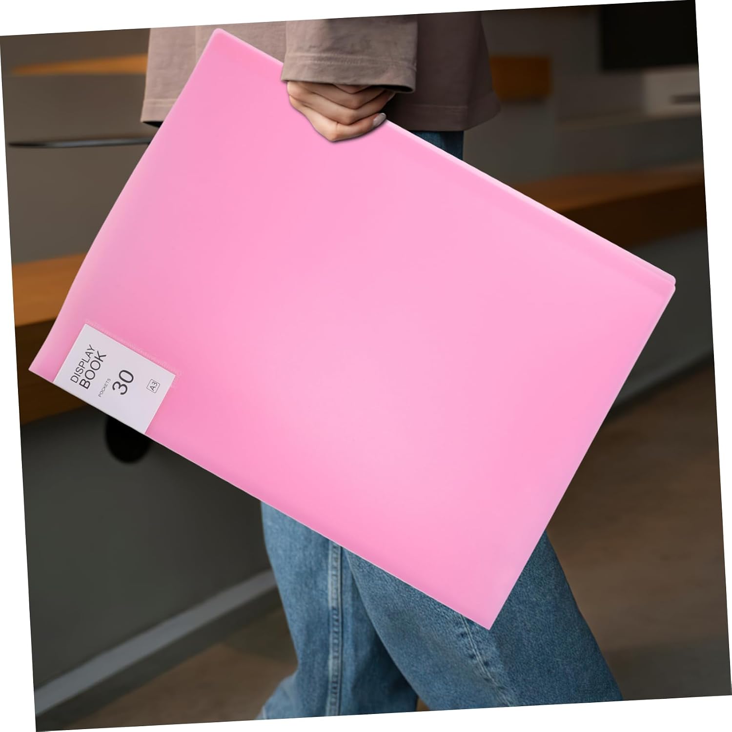 jojofuny Pink PP Display Book Portfolio Folder for Artwork and Sketches