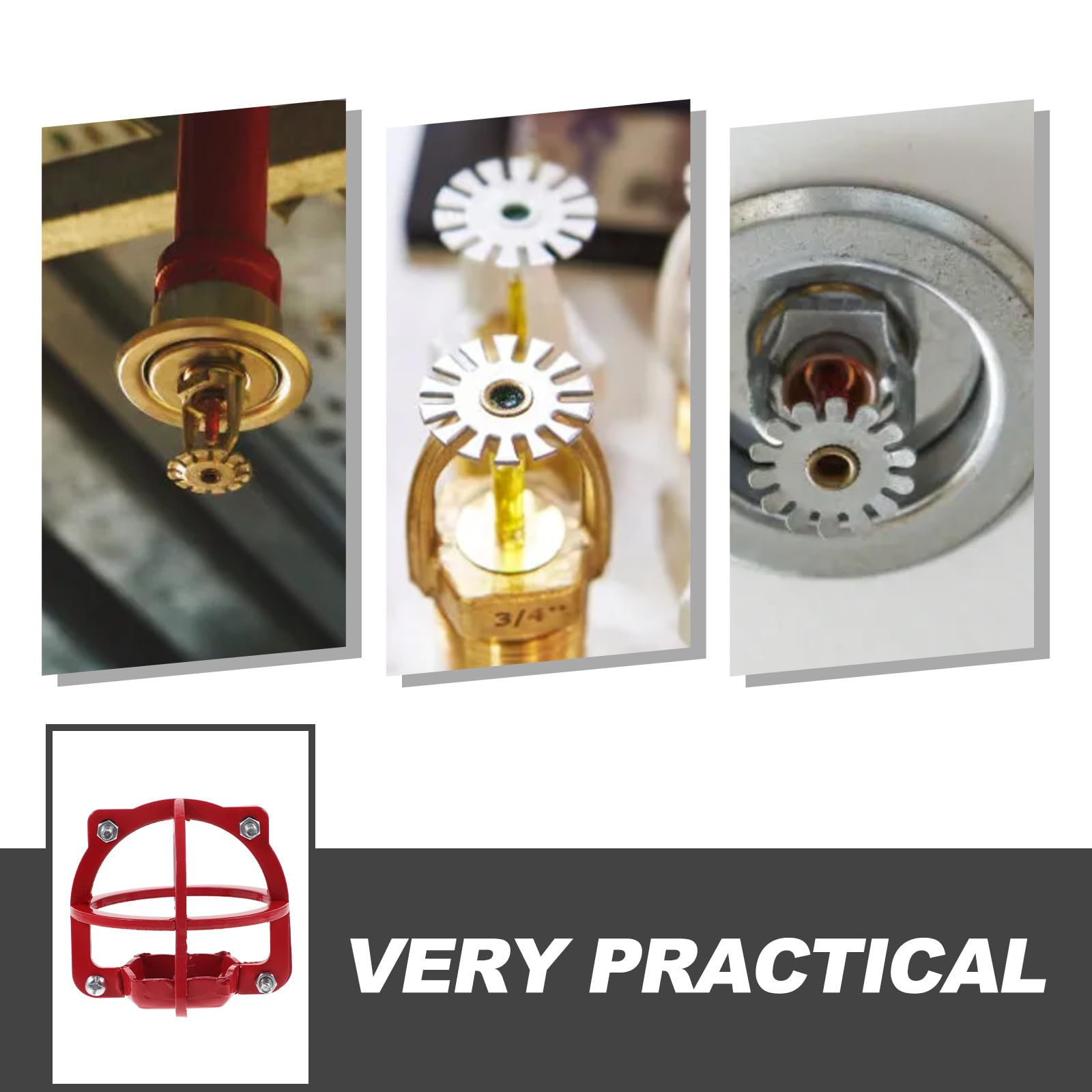 Couvercle de Tête Arroseur Incendie Protecteur Visible et Facile à Installer Garde Tête Sprinkler pour Sécurité Incendie Résidentielle et Commerciale