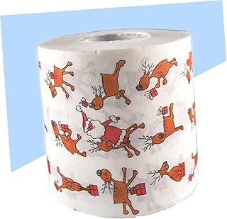 KALLORY Rolo De Papel De Guardanapo De Natal Rolos De Papel Higiênico De Natal Rolo De Papel Higiênico De Natal Rolo De Papel Higiênico Novidade Papel Higiênico Impresso Carretel De Natal