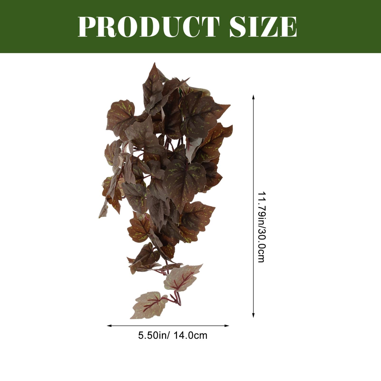 Hohopeti Hanging Reptile Aquarium Decor Fake Plants for Tortoise Terrarium Plants for Reptile Enclosure