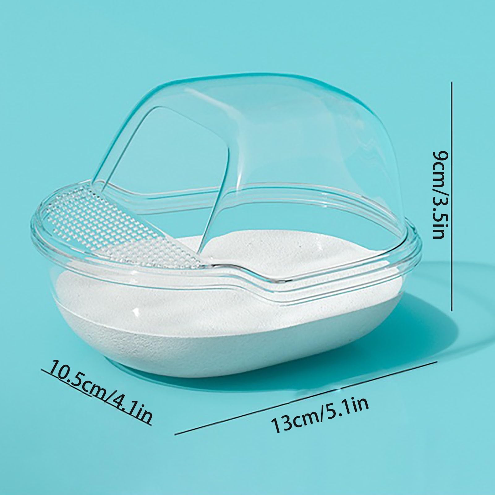 Przezroczysty Kąpieli Z Piaskiem Zbiór Uniwersalny Pojemnik Wanna Dla Chomików Dom Splash-proof Chomik Piasek Łazienka(S)