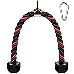 AWEFRANK Deluxe Tricep Rope Pull Down Cable, 27 & 36 Inch Rope Length, Easy to Grip & Non-Slip Cable Attachment for Gym Workout Exercise