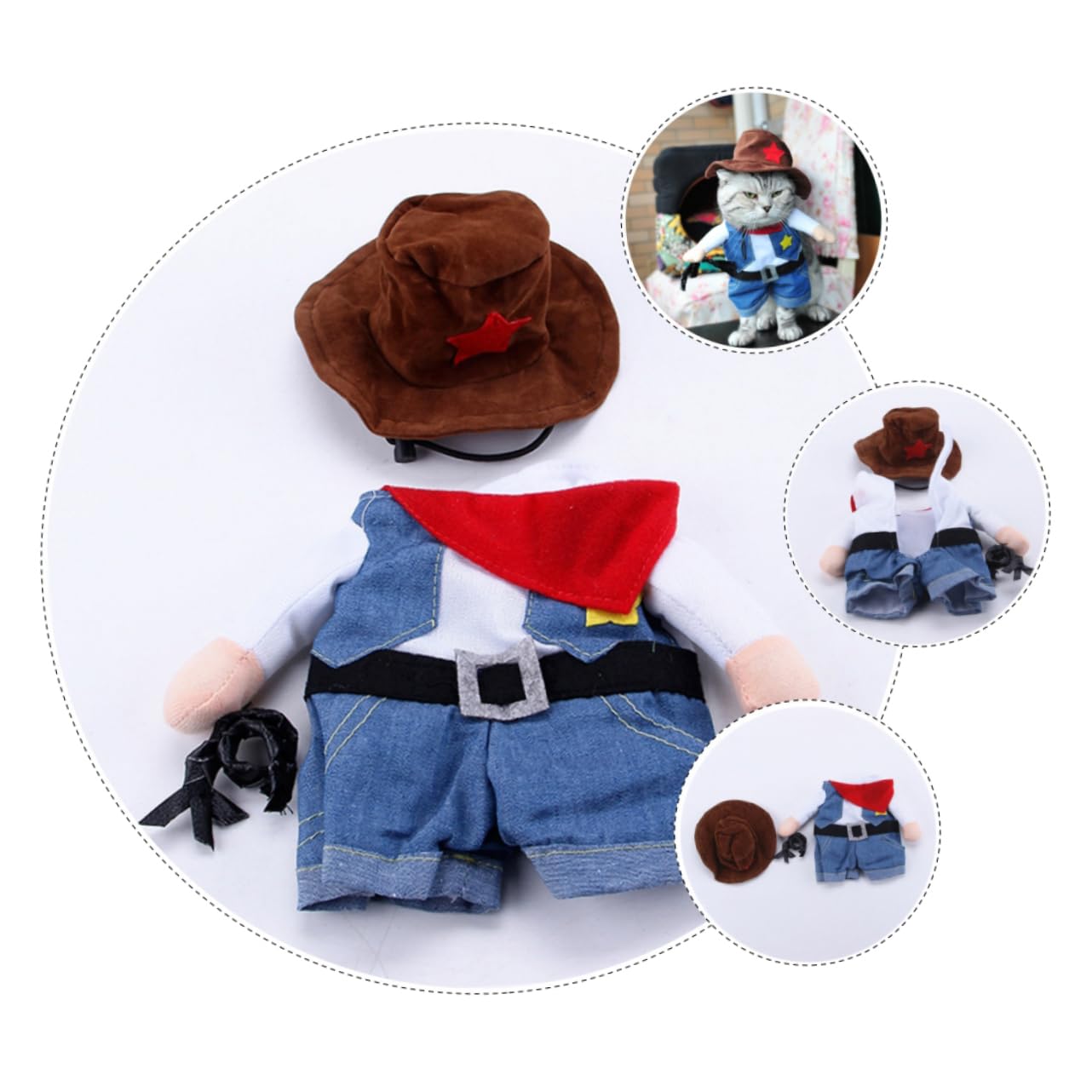 3 Juegos Disfraz de transformación de Mascota Suministros de Mascotas Ropa Divertida para Mascotas Trajes de Gato Vestidos Ropa de Gato Tela Creativa para Gatos Set de Ropa paño