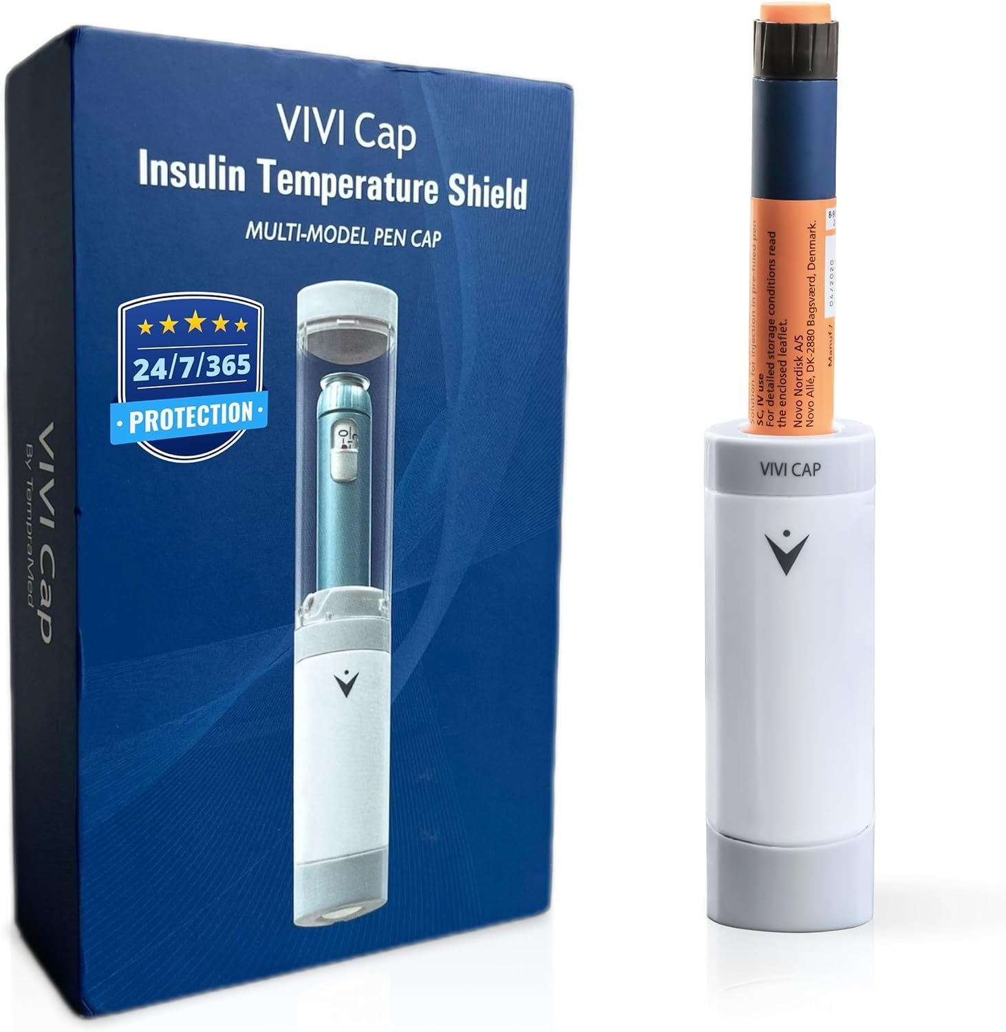 VIVI CAP Insulin & Ozempic Cooler Travel Case - TSA Approved - Small Diabetic Medical Travel Case Pen Cooler Insulin Protector Works 24/7/365 No Freezing Or Refrigeration - for All Insulin Pen Models