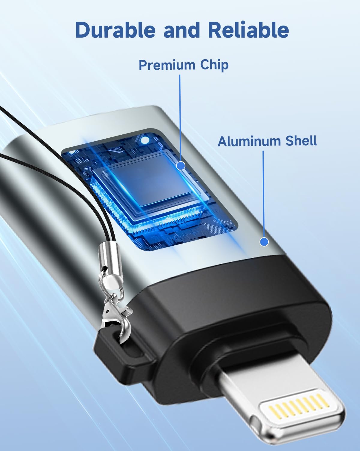 Adapter USB na Lightning 2 szt., przejściówka ze złącza Lightning na USB, adapter do aparatu iPhone 14, 13, 12, 11 Pro Max, iPad, iPhone USB OTG, adapter obsługuje aparat, czytnik kart, mysz