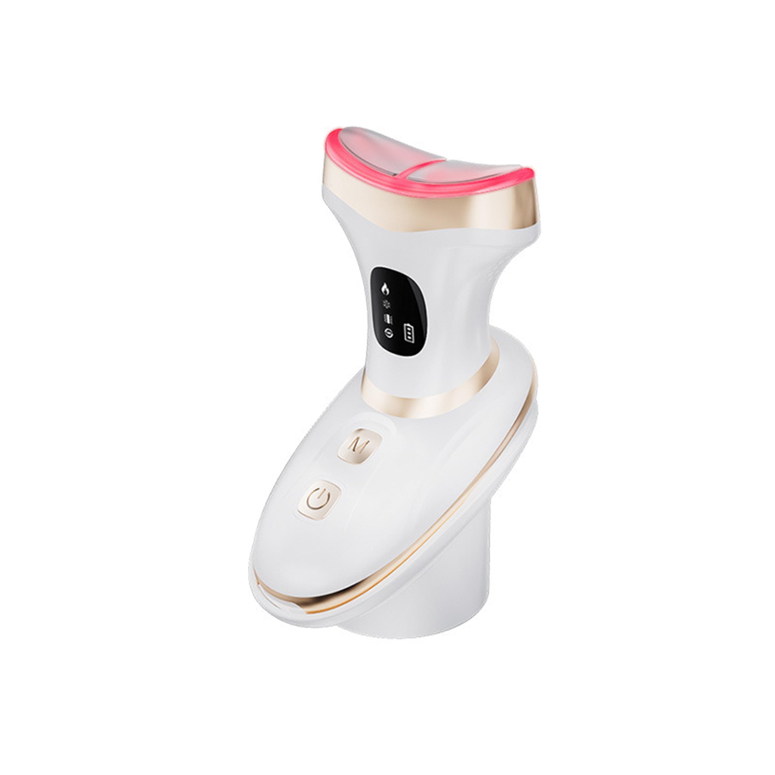 Elitzia Neck Beauty Massager 7-Modi-Kühl- und Heizgerät mit EMS-Mikrostrom und Vibration 85°-gebogenes Design für Lifting und Faltenreduzierung Wiederaufladbares Gesichtspflegegerät ET065