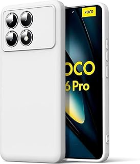 جراب سيليكون رفيع لموبايل بوكو F6 برو، أبيض