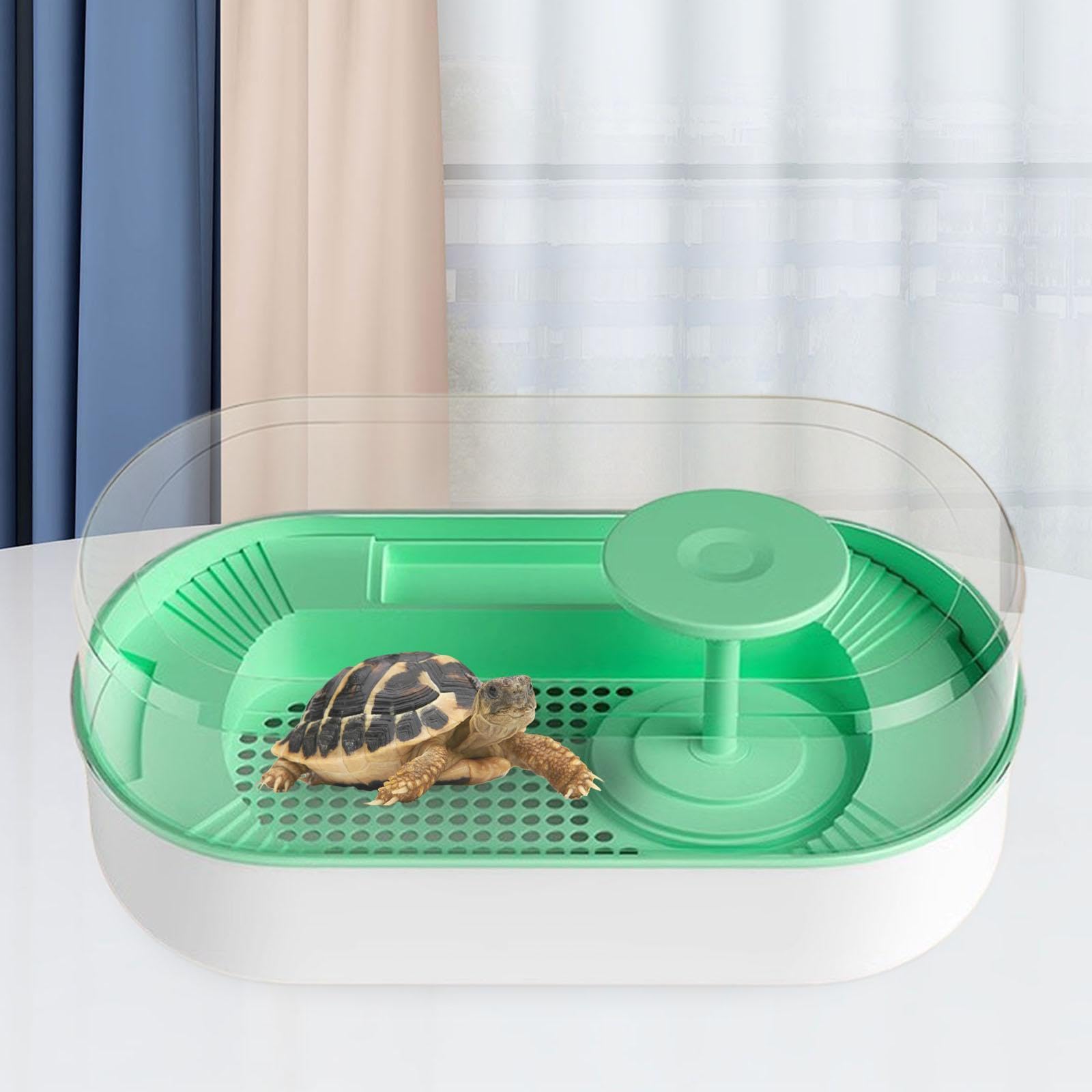 Hábitats para Reptiles Tanque para Tortugas Caja de Alimentación para Tortugas de Agua Dulce Lago para Tortugas de Agua Dulce Mascota de Agua Dulce de, Verde