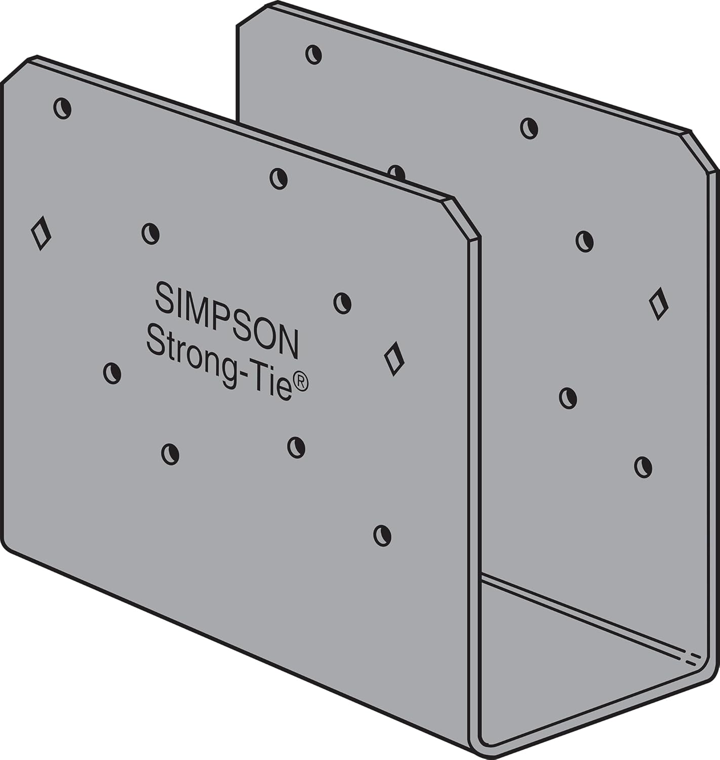 Simpson Strong-Tie CCOQ4-SDS2.5 CCOQ Column Cap (No Straps) for 4X Beam, with Strong-Drive SDS Screws