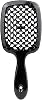 Joyzz Hair Brush, Anti Static and Bulking Air Cushion Comb, Wet Dry Curly Circulating Hair Brush for Thick Straight Hair, Paddle Converging Brush Scalp Massage Comb (Black)