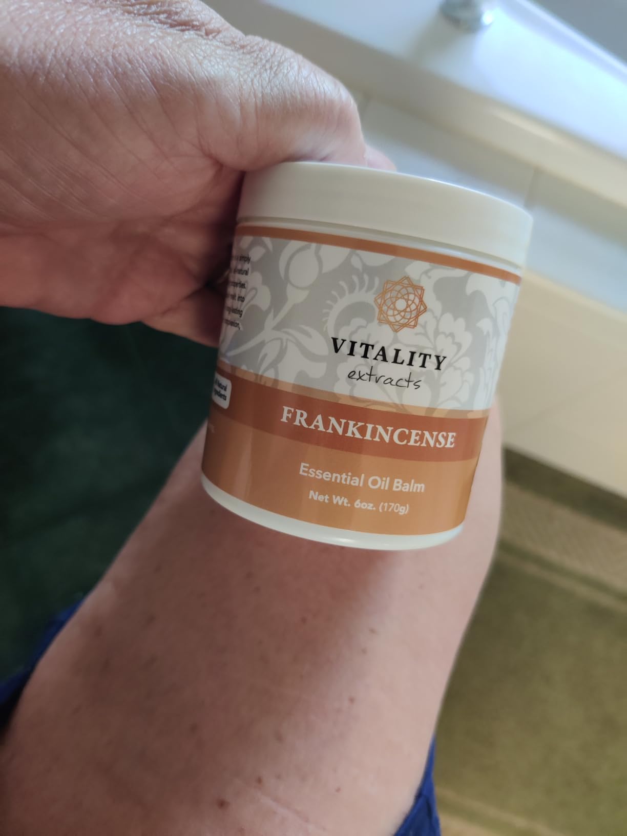 Vitality Extracts Frankincense Balm - 6oz, Boswellia Serrata, Beeswax, Olive Oil, Moisturizer for Dry, Cracked Skin, All Skin Types