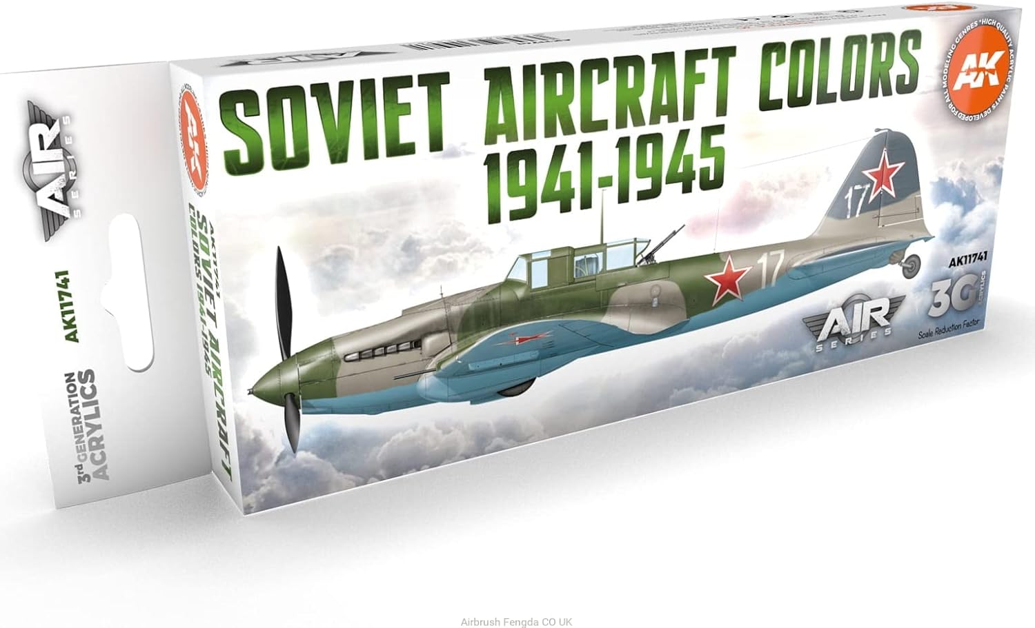 AK Acrylics 3Gen Aircraft Set AK11741 Soviet Aircraft Colors 1941-1945 Set 3G (8x17ml)