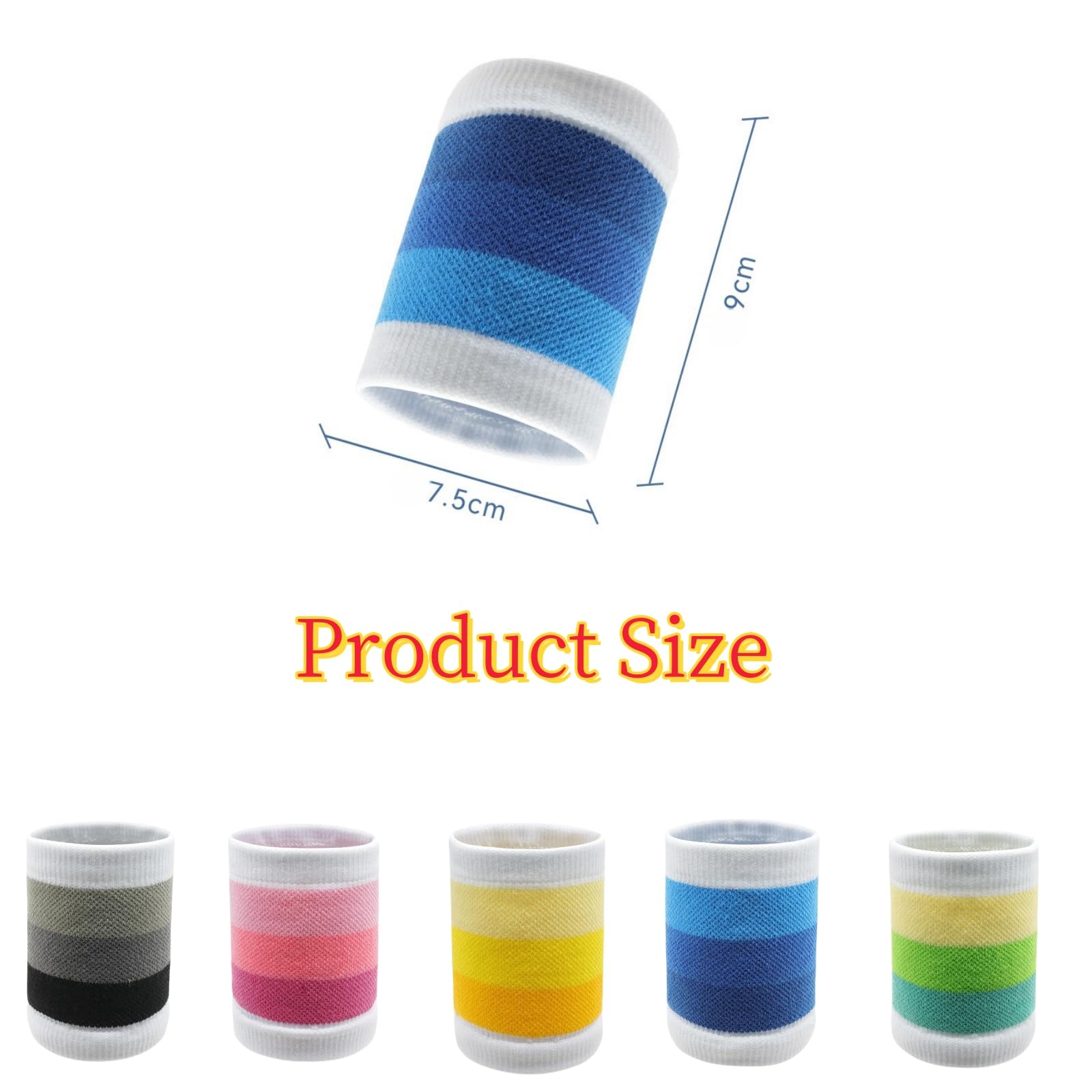 Lot De 6 Bracelets Sport Enfants REQAG - Coton Éponge, Multicolores