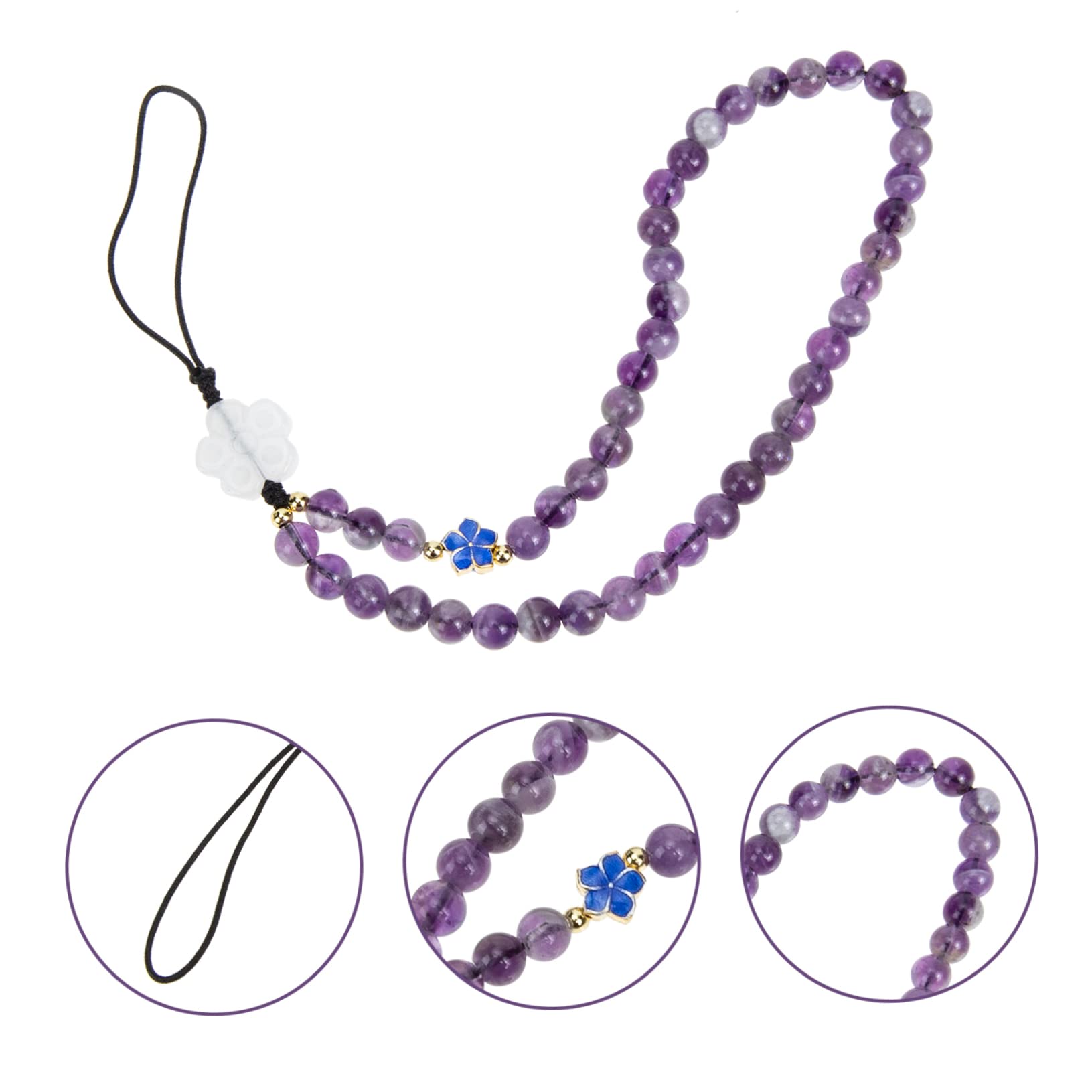 KOMBIUDA Colgante de Teléfono Móvil de Natural Correa Cámara Lanyard Decorativo Accesorios Móviles Llaveros
