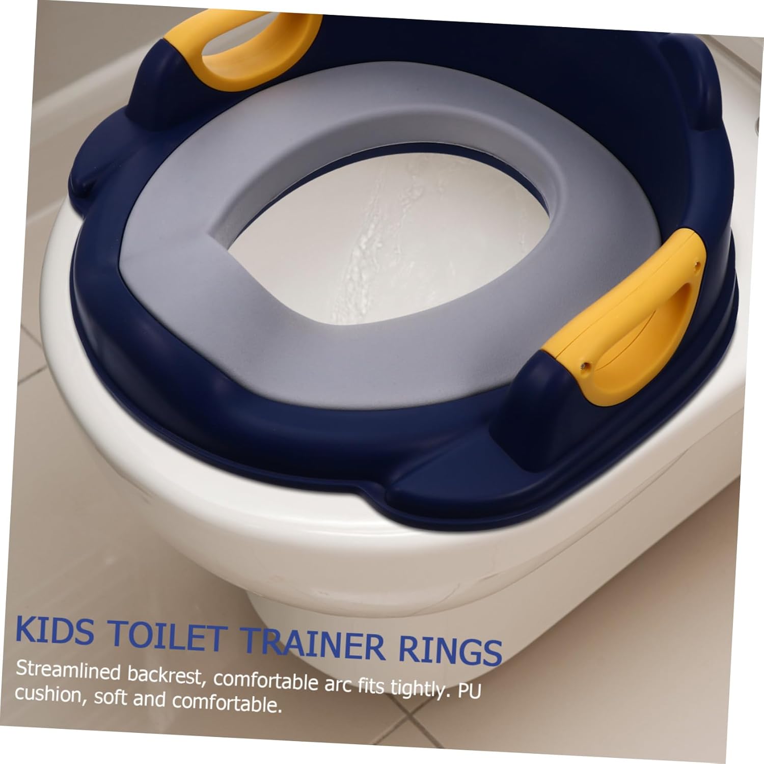 Toddmomy Large Baby Potty Training Seat for Boys and Girls PU Toilet Seat Cushion Handles Comfortable and Non-Slip Design for Home Use