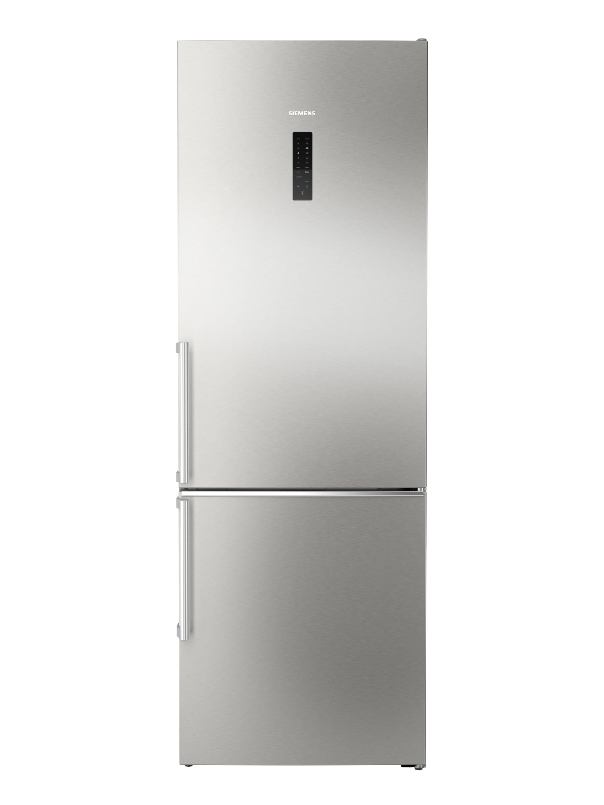 Siemens KG49NAICT Stand-Kühl-Gefrier-Kombination iQ500, freistehende Kühlkombination mit Gefrierbereich unten 203x70 cm, 311L Kühlen, 129L Gefrieren, NoFrost, hyperFresh, Home Connect, Edelstahl