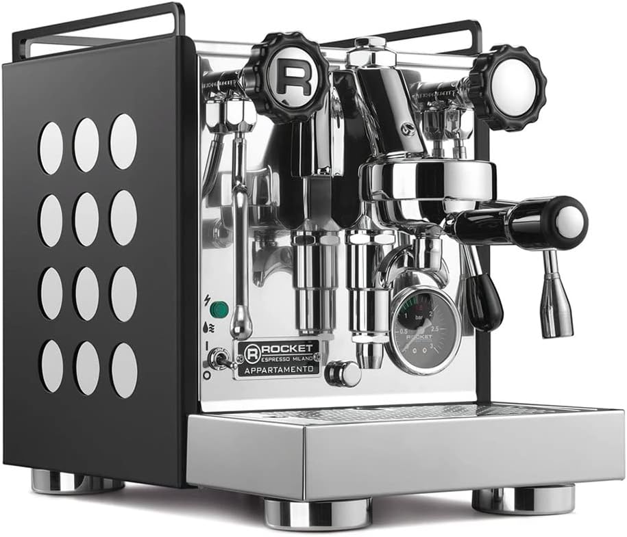 Rocket Espresso Appartamento Nera Espresso Machine | E61 | Heat Exchanger | Black/White