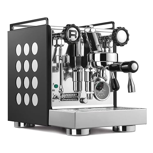 Rocket Espresso Appartamento Nera Espresso Machine | E61 | Heat Exchanger | Black/White
