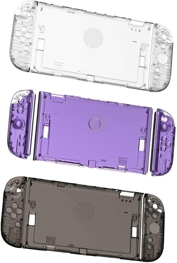 Transparent Replacement Housing Shell for Nintendo Switch 2, Clear PC Full Set Case with Tools, Protective Faceplate and Back Cover, Transparent