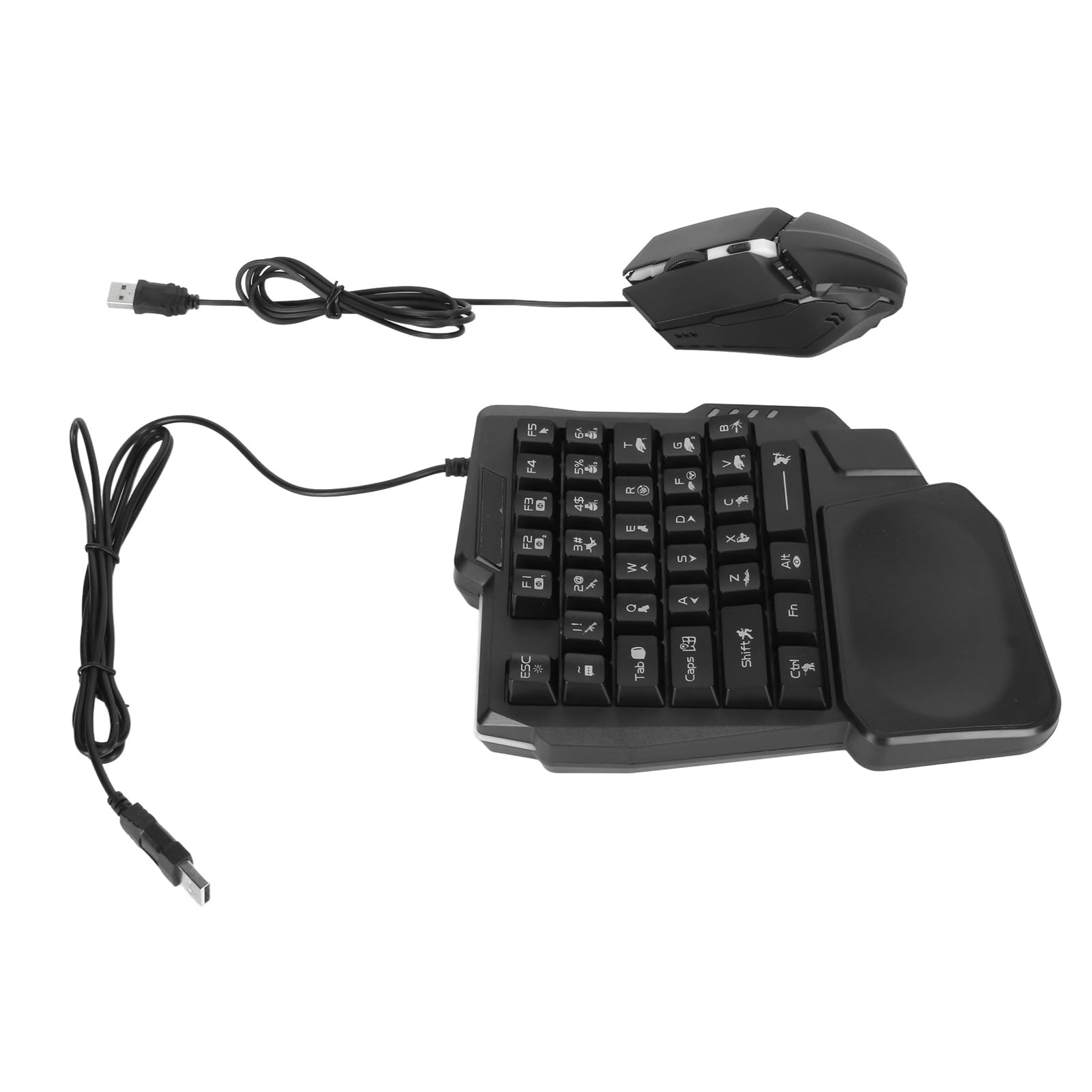 Combo de Medio Teclado y Ratón para Juegos, para Mix Se Teclado Convertidor de Ratón, K13 RGB Retroiluminado Medio Teclado, Ratón G4, Soporte de Teléfono para Android