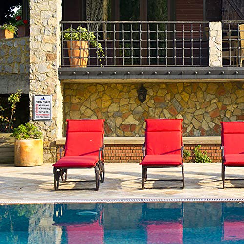 Kichwit Pool Rules Sign For Outdoor, Backyard Metal Swimming Pool Sign, No Diving No Running No Peeing No Lifeguard On Duty Sign, Aluminum, Weather Resistant, 9.4 X 13.4 Inches, Silver #TOP4