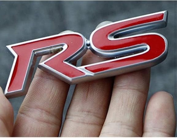 Amazon Windcar Rs エンブレム 3d Rs デカール エンブレム ステッカー バッジ カマロ シボレー Gmシリーズ用 レッド エンブレム 車 バイク
