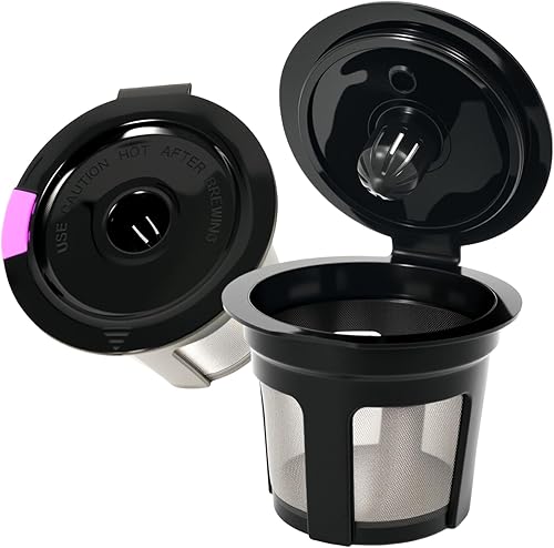 K Cup reutilizable para Keurig, filtros de café recargables sin BPA en color negro, filtros recargables universales para cafeteras Keurig 1.0 y 2.0