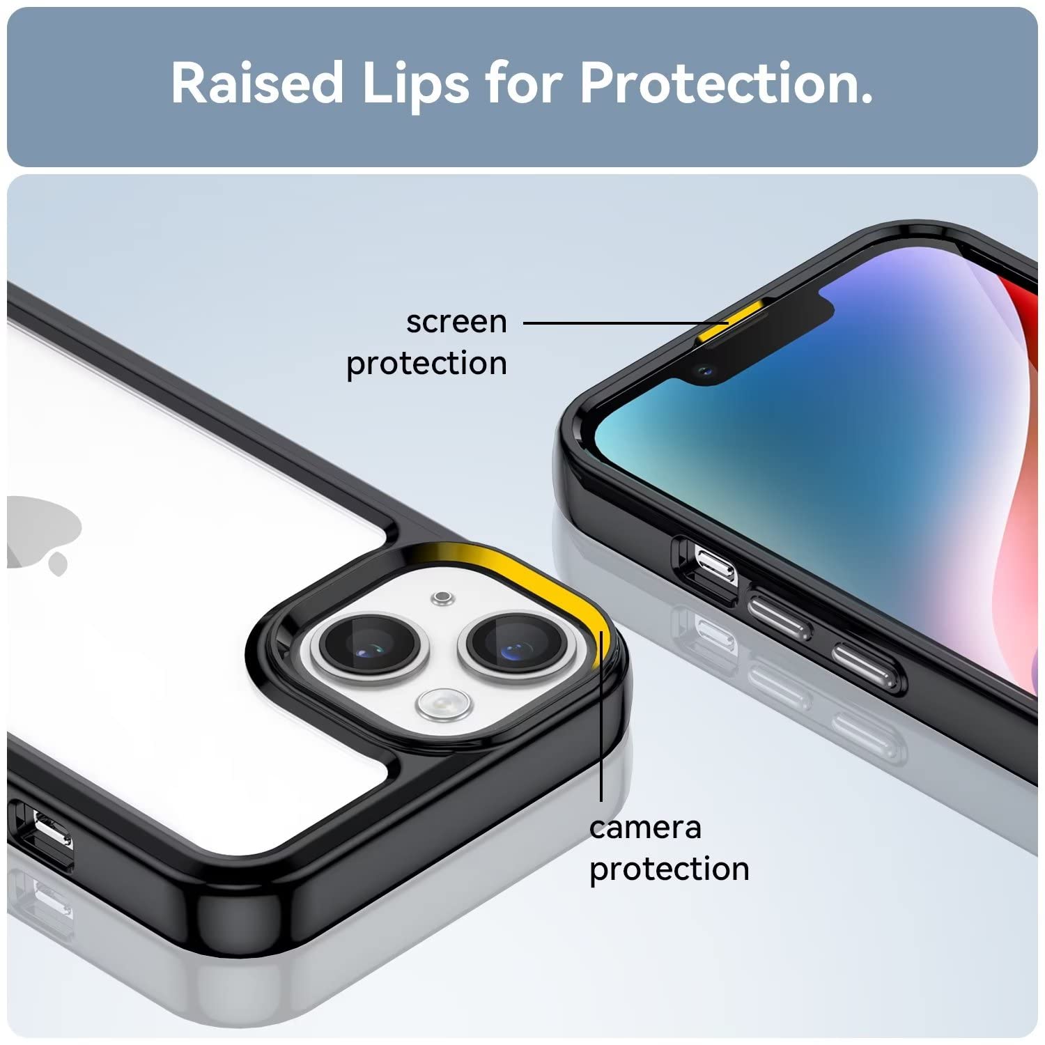 RankOne Custodia Ibrida Trasparente Per HUAWEI Mate 50 Pro – Antiurto, Morbida E Rigida, Nero - 4