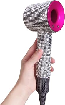 Self-Adhesive Bling Crystal Rhinestone Sticker Sparkles Diamond Stone Decal for Dyson Supersonic Hair Dryer Protector Silver