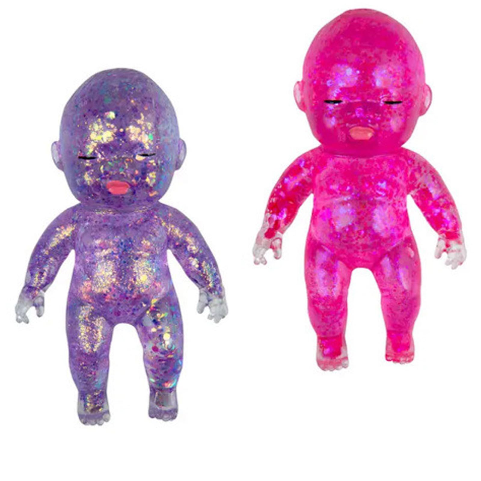 Squeeze Stress Doll Toys, 2 szt. zmywalnych małych zabawek, miękka i wolno rosnąca zabawka relief dla dorosłych