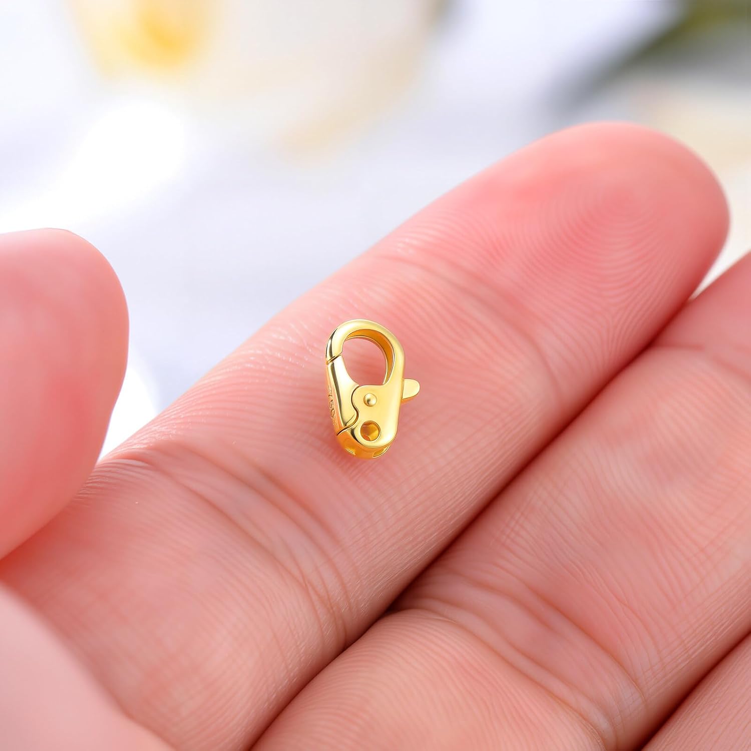 14K Yellow Gold Jewelry Clasp Necklace Extender Clasp Bracelet Extension Connector for DIY Necklace Bracelet Anklet Jewelry Making, 14K Gold Clasp for DIY Jewelry Making (Style 15)