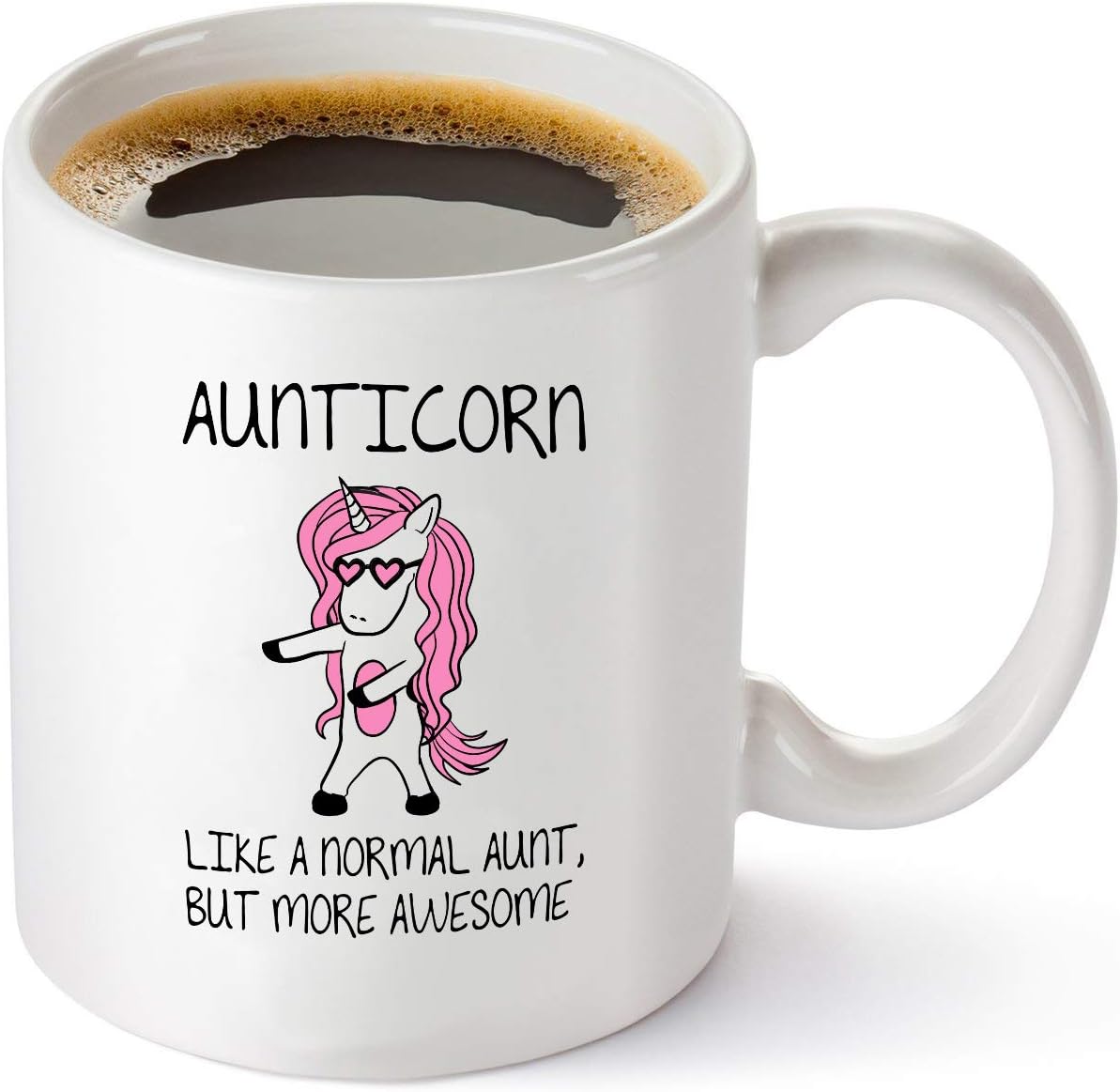 Aunticorn Funny Coffee Mug – Aunt Ever Gifts from Niece or Nephew – Birthday or Mothers Day Idea - 11 oz Tea Cup White