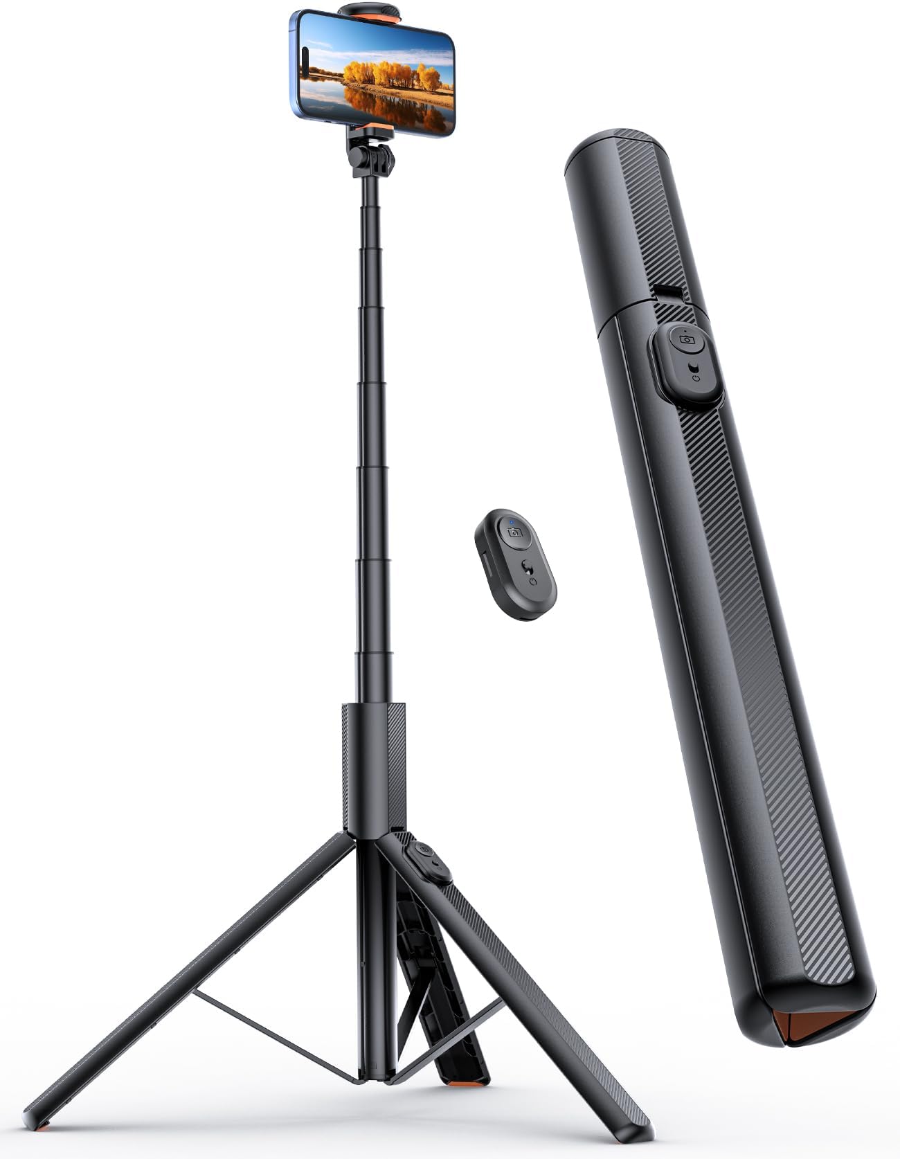 ANXRE 71" Phone Tripod, NT79 Extendable Selfie Stick with 1/4" Camera Mount for Cell Phone＆Camera, Phone Tripod Stand Holder with Remote Compatible with iPhone Android, Camera