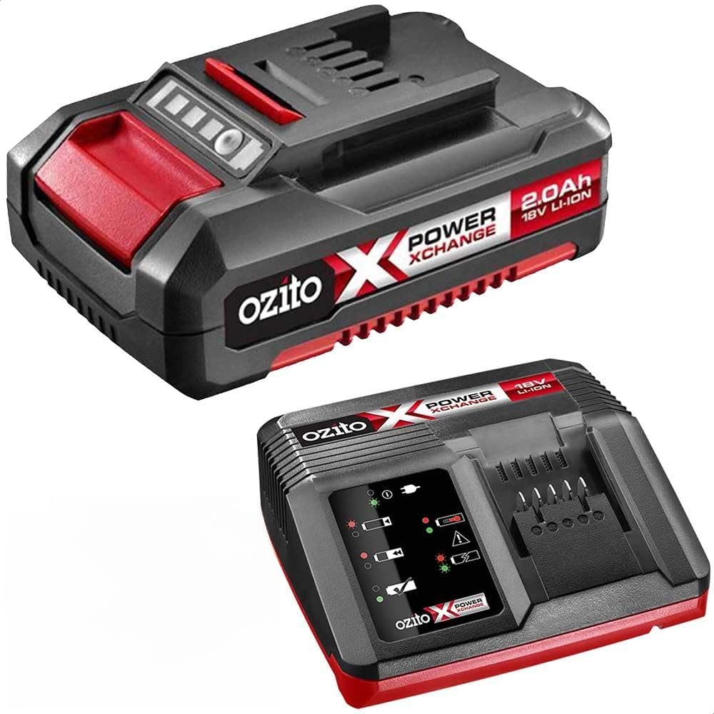 Ozito Genuine Pxc 18V Cordless Li-Ion Battery 2Ah And Fast Charger