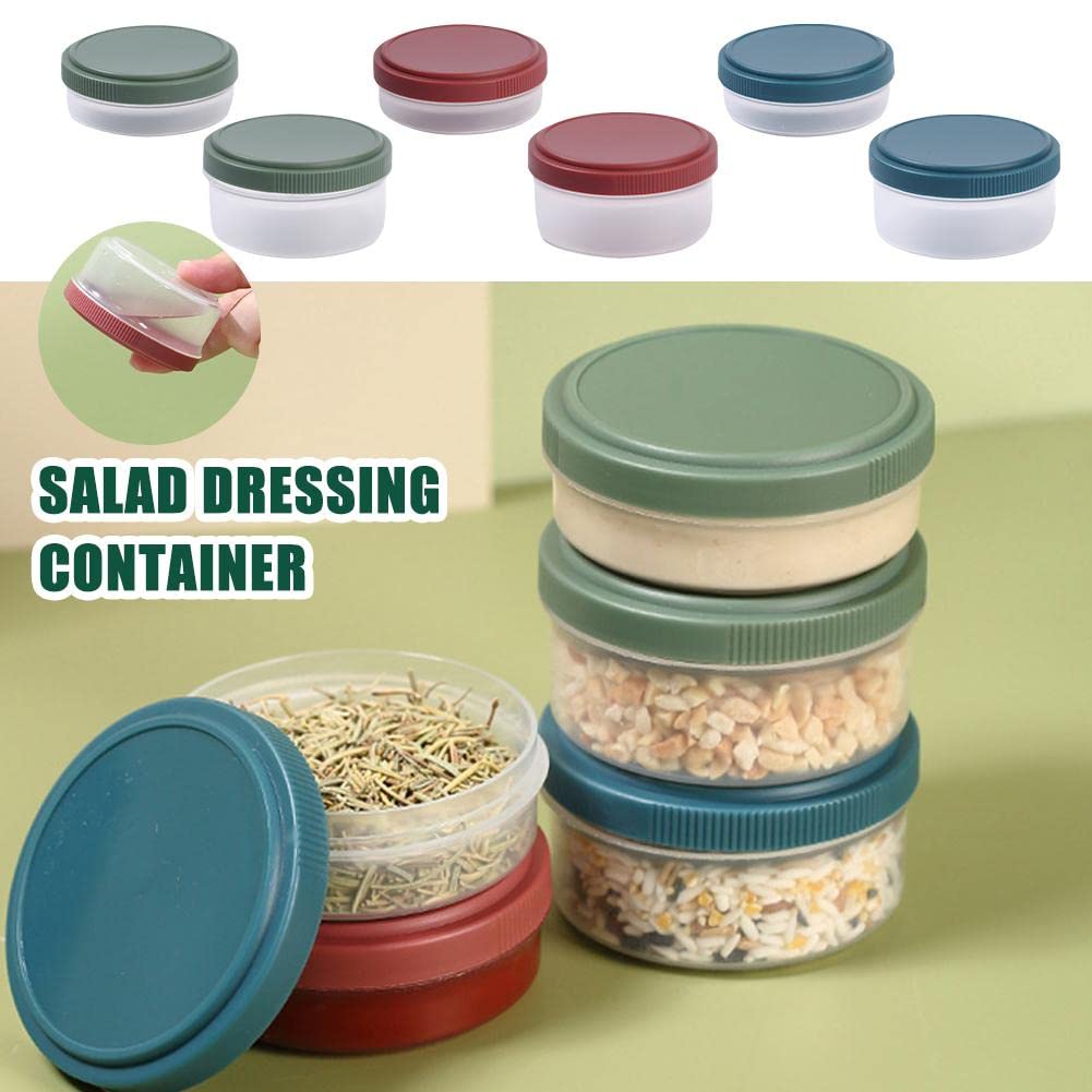 WADY 9 Contenitori Per Alimenti Con Coperchio, 60ml - Piccoli Barattoli Ermetici Per Salse, Condimenti E Bento - Adatti A Microonde E Lavastoviglie, Colorati