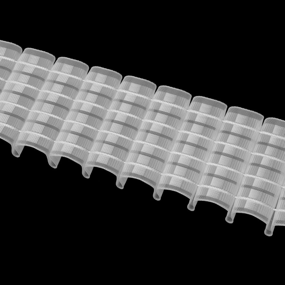 Oz-Is Dar Tekstil Gardinenband 50 Meter Bleistiftfalte 80 mm, Multitaschenband 1:2.0, 100% Polyester, Transparent Faltenband zum Annähen für Vorhänge und Gardinen 4428MP