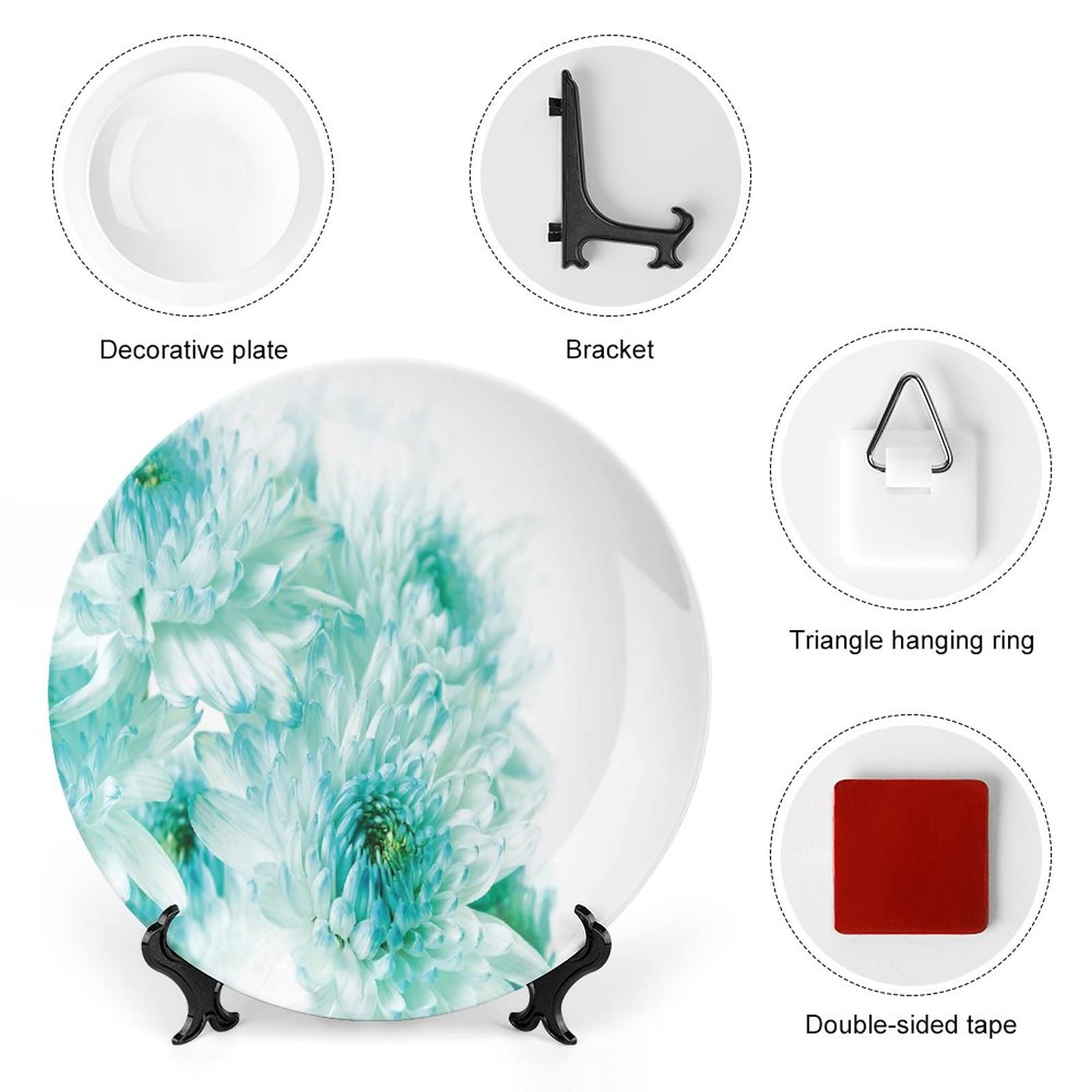 Amazon.com: LIGUTARS Ceramic Plates, Aqua Decorative Ceramic